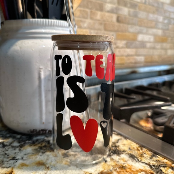 NEW-To teach is to love beer glass can - Picture 2 of 6